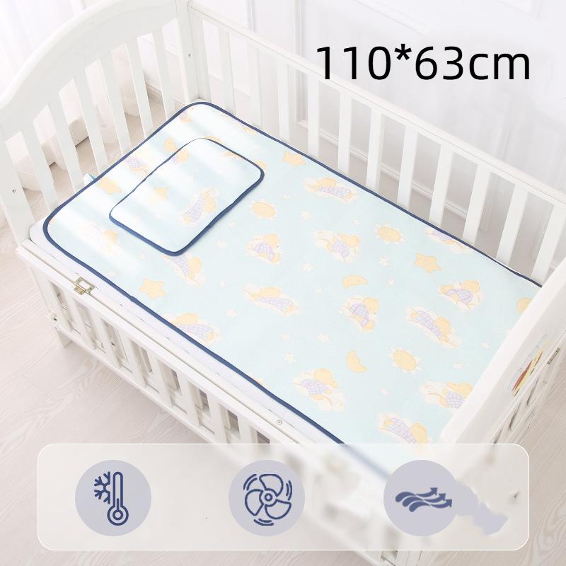 Baby Cot Mat Ice Silk Summer Breathable Baby Cartoon Mat Children's Breathable Ice Silk Mat Kindergarten Nap Mat