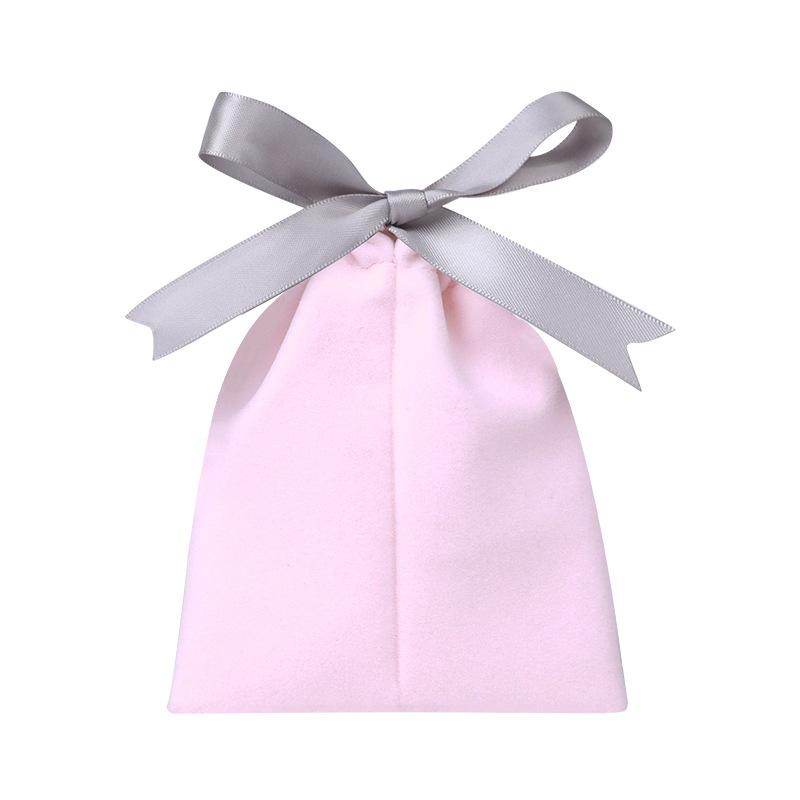 Plush butterfly drawstring velvet pouch - jewelry gift packaging bag - perfume & cosmetic storage bag