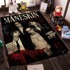 "Rock Band Art with Bold Typography" Non-slip Rug Suitable for Living Room and Bedroom Sofas