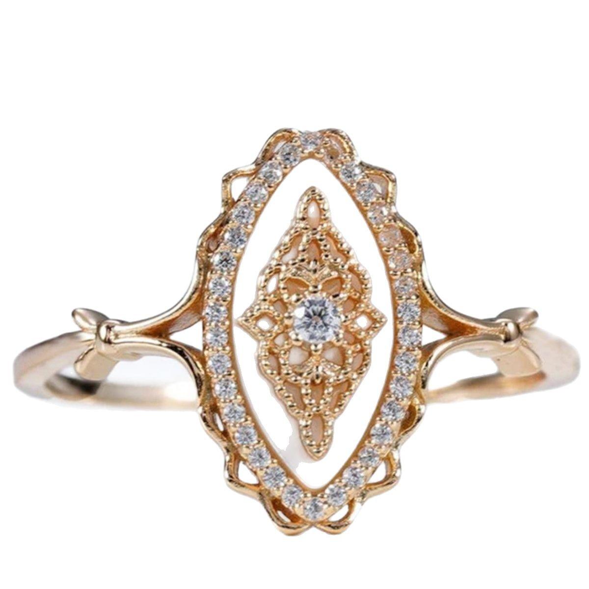 

Японское милое кольцо с полым кружевом и бриллиантом, универсальное кольцо 10