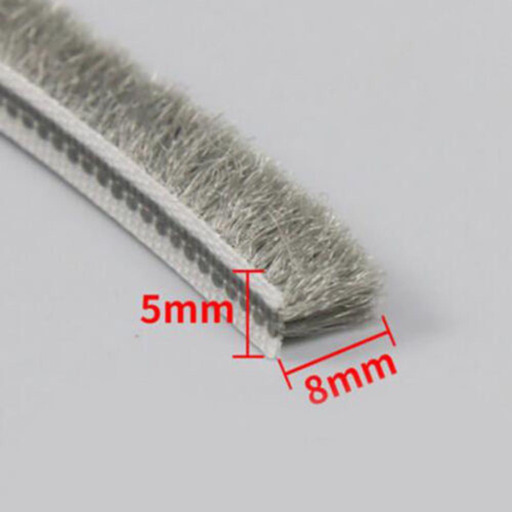 1*Seal Strip(10m) Sliding Door Casement Draught Excluder Brush Pile Seal Strip Weatherstrip 5mm*8mm High Quality