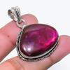 Natural Pink Labradorite Gemstone 925 Sterling Silver Jewelry Pendant 1.58" AP-15782