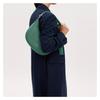 Coach Aria 26 Zipper Closure Exquisite Pebbled Leather and Smooth Leather Hand-held Crossbody Shoulder Bag Medium Women's Silver and Bright Green