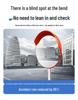Reflective Convex-Concave Safety Mirror for Indoor/Outdoor Traffic and Garage Corners