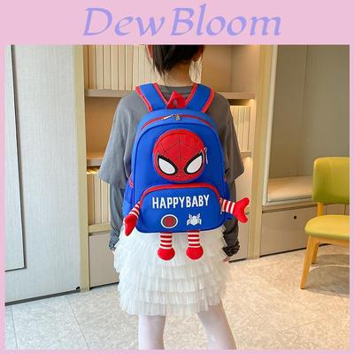Spider Man 3d Pattern Kids Backpack With Breathable Nylon For Kindergarten And Elementary Use