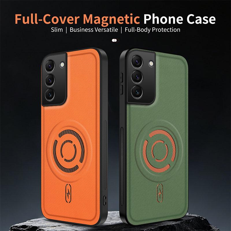 For Samsung Galaxy S21 S21 FE S21+ Case S22 FE S22+ S22 Cover Phone Case Luxury Magnetic Silicone ShockProof Protective Back