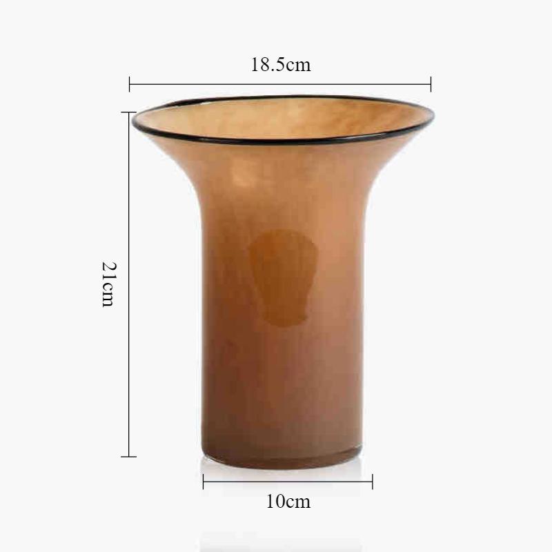 Modern Glass Vase Living Room Desktop Flower Vase Balcony Large Caliber Storage Flower Bottle Simple Home Decoration Accessories