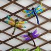Metal Dragonfly Wall Decoration Outdoor Courtyard Garden Fence Iron Art  Pendant Home Decoration Crafts