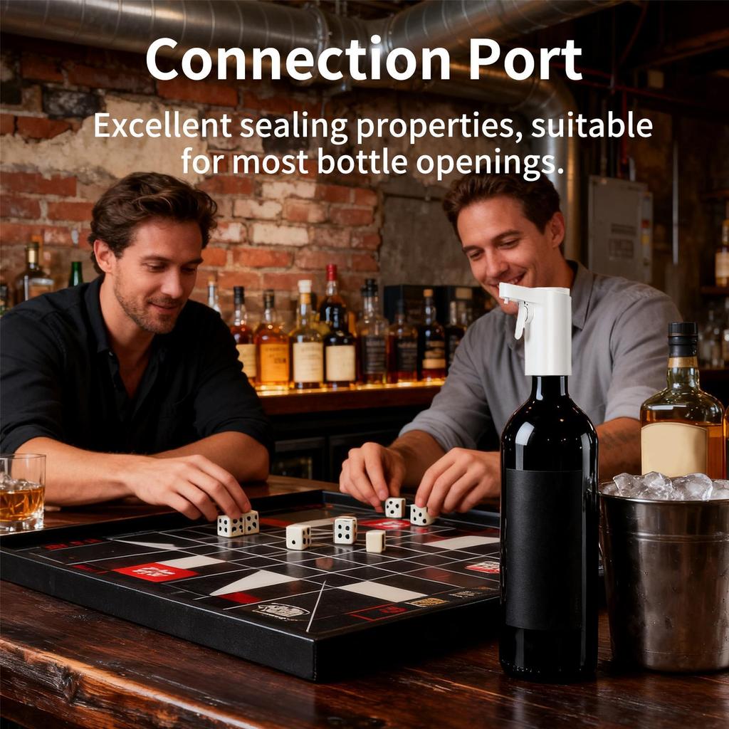 Wine Aerator Smart Decanter Rechargeable Automatic Wine Pourer with Touch Screen for Home Bar Office Travel Camping Party Liquor