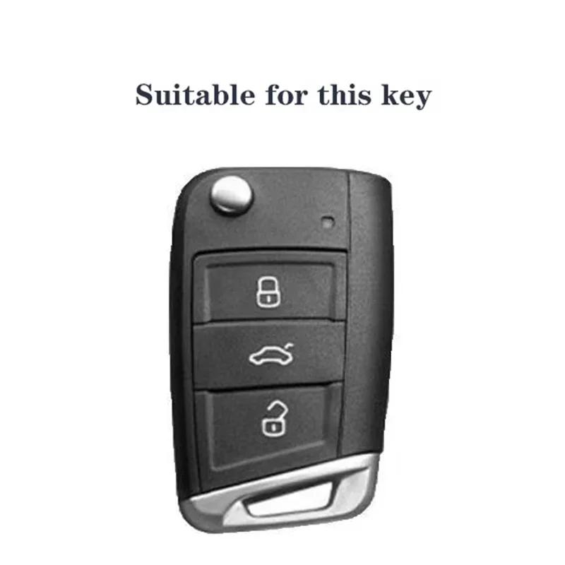 Car Remote Key Case Cover Fob For Vw Golf 7 Gti Polo T-Cross Touran Tiguan Skoda Octavia Rapid Kodiaq Fabia Seat Ibiza Leon