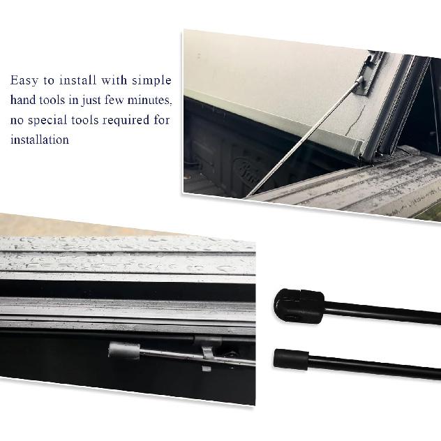 2 Pcs 281S0001 Replacement Prop Rod, For 10Mm Ball-Stud, Universal Rear Tonneau Cover Lid Lift Supports, Fit For BAK Hard Tri-Fold Pickup/Truck Bed,