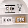 Elegant Wooden Flip Desk Calendar Ornament for Home and Office Decor