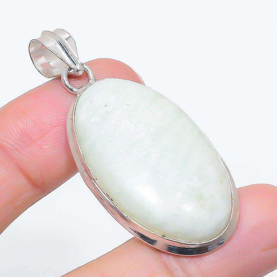 Natural Moonstone Gemstone 925 Sterling Silver Jewelry Pendant 2.13" B6p59