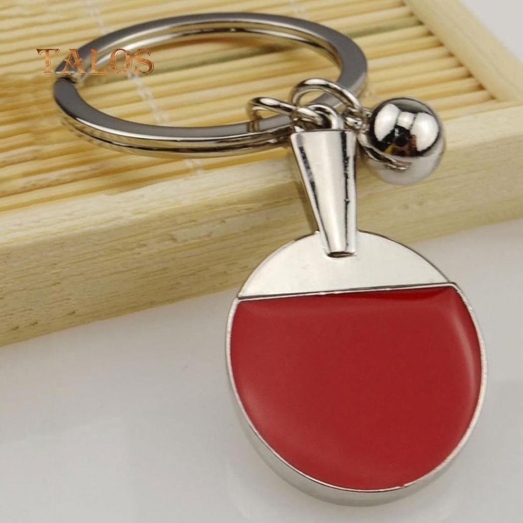 Pingpong Bat Ball Table Tennis Racket Keychain Car Key Chain Decor Ring Gift Accessories