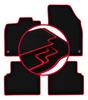 Velours-Fußmatten mit rotem Rand für: Volkswagen ID.3 Schrägheck (2019-)