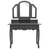 VidaXL Vanity Set with Stool Grey 100x40x146cm Paulownia