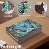 DIY Diamond Painting Colored Pattern Wood Case Partial Drill Crystal Mosaic Storage Container for Home Car Desk Decoration Craft