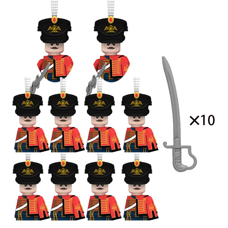Napoleon Wars Military Figures Army Soliders Weaponry Suit Small Particles Building Blocks Childrens DIY Toys Boys Gifts