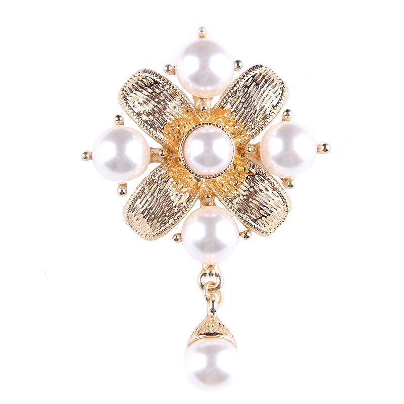Pearl Cross Pendant Brooch Fashionable Exquisite Hypoallergenic Luxury Enamel Long-lasting Color Women s Jewelry Gift