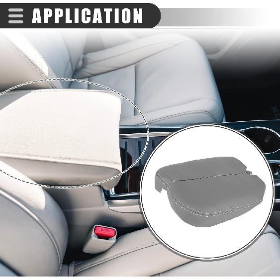 Motoforti Car Armrest Cover Pad, Center Console Cover, for Acura MDX 2007-2013, Microfiber Leather, Gray, 1 Pair