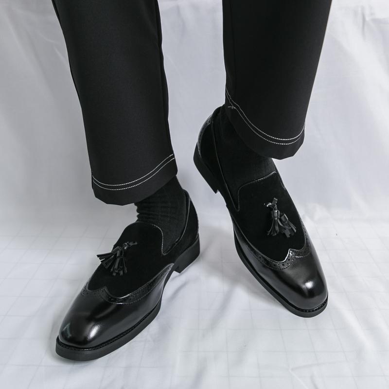 Casual Male Work Shoes Men's High Quality Leather Loafers Thick Bottom Walking Men Flats Handmade Men Business Shoes Moccasins