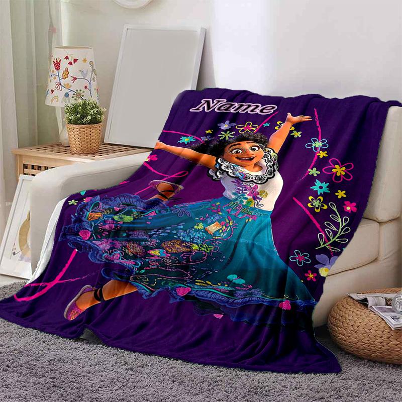 Custom 1pc Dance Colorful Flowers Blanket, Soft And Comfortable Blanket, Casual Warm, Camping Travel Blanket, Birthday Gift Q910197