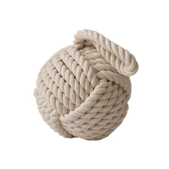 Weighted Door Stopper Heavy Sand Filled Door Stop with Handle Home Office Indoor Decorative Handmade Cotton Rope Ball Floor Doorstop