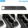 For Toyota Tundra Sequoia 2007-2013 Carbon Fiber Central Gear Shift Cup Holder Panel Cover Trim Car Accessories Interior Sticker