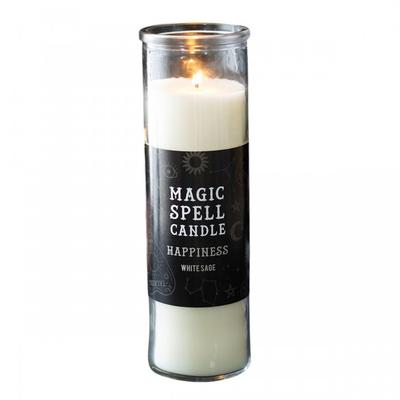 Magic Spell Happiness White Sage Tube Candle