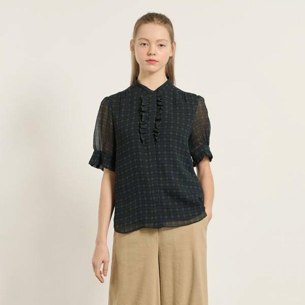 BCBG Silk Check Blouse B5f7b415