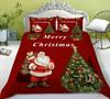 Christmas Bedding Santa Claus Quilt Cover Pillow Cover Bedding Set Duvet Cover Full Size Single/Double Bed Home Decoration