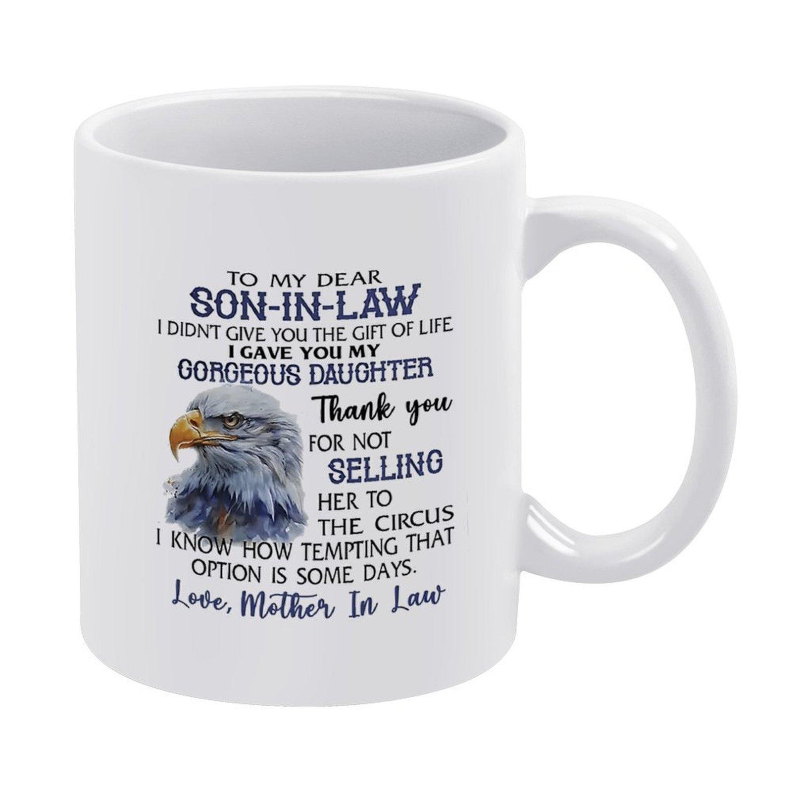 

1pc 11oz white ceramic mug, double-sided print, simple playful tone, smooth glossy finish, comfort handle, microwave safe