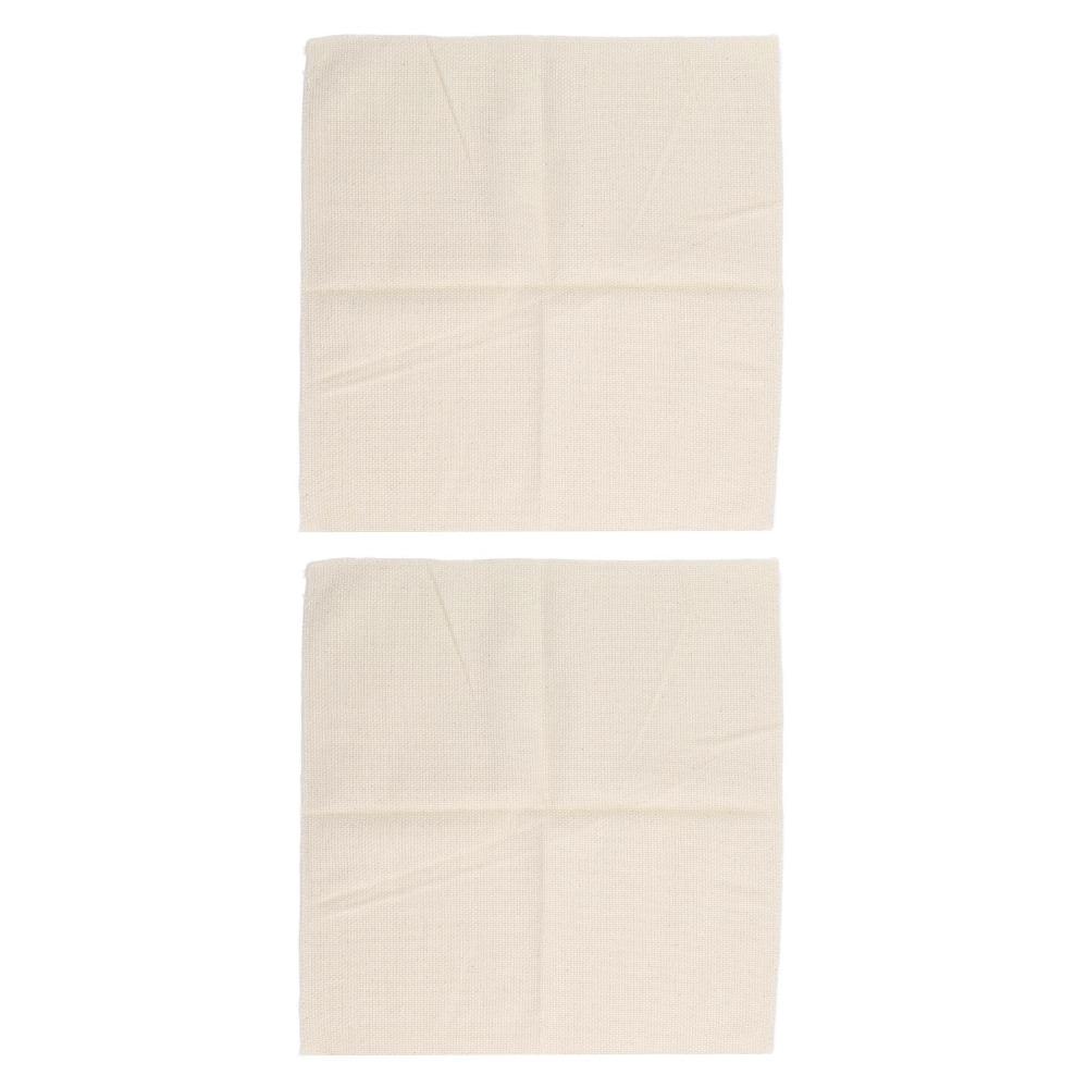 2pcs Overlocking Edge Punch Needle Fabric Cotton Material Cross Stitch Aida Cloth For Art Projects