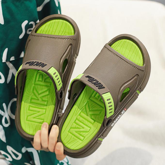 Men's Summer Slippers with Heels Outdoor Anti Slip and Wear-resistant Beach Sandals