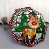 1pc Christmas, Reindeer Automatic Folding Umbrella - 8-Rib Iron Frame, Windproof, Portable Sunshade with Plastic Handle for Travel & Outdoor