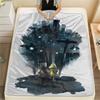 1Pc Little Nightmares Print Flannel Blanket, High Quality Comfortable for All Seasons, Home Decor, Warmth and Comfort, Perfect for Christmas Gifts
