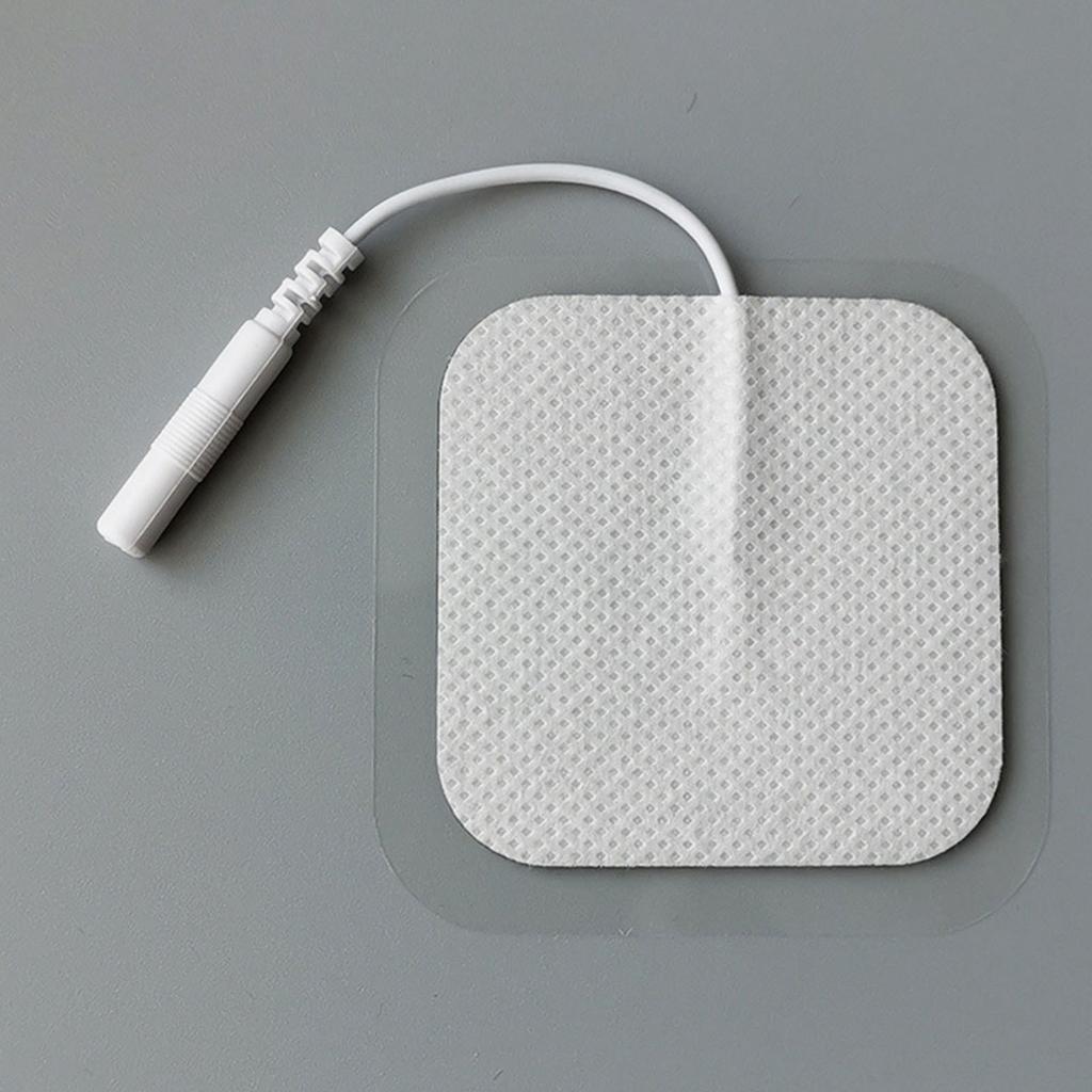 10 st 2 tums elektrodplåster 2 mm stiftkontakt Ersättning Återanvändbara Masserande Elektrod Muskeltillbehör för Elektroterapi