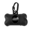 20 Rolls Pet Dog Plastic Clean Trash Waste Bags with Bone Shape Bag Dispenser Holder (Black)