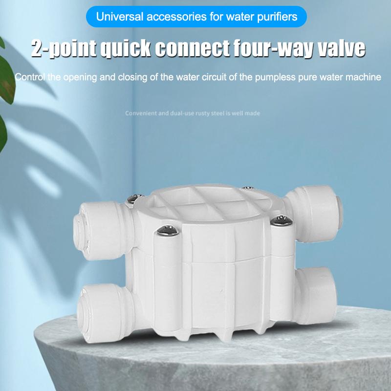 4 Wege Ro Automatisches Absperrventil Schalter 1/4" Wasserreiniger Umkehrosmose Direkttrinkmaschinen Schnellanschluss