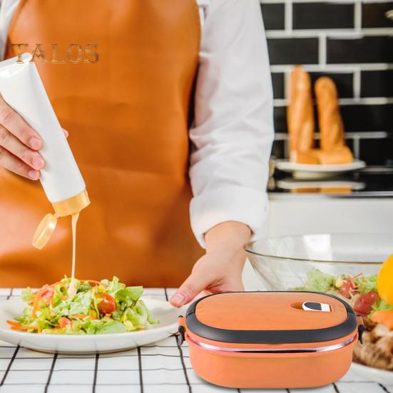 Lunchbox aus Edelstahl, isoliert, Thermo-Bento-Box, tragbar, leicht zu reinigen, Lebensmittelbehälter für Picknick im Freien