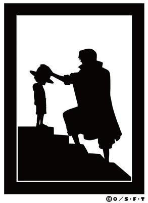 ONE PIECE Official Silhouette Wall Made In 44cm X 60cm I Leave This Hat with Sticker, Japan, (01. You)
