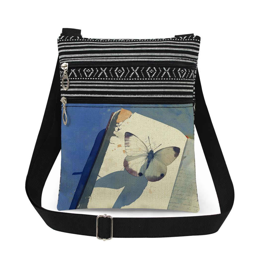 1 Stück Schmetterlingsdruck Tragetaschen Damen Schulterhandtaschen Postbote Paket 6920