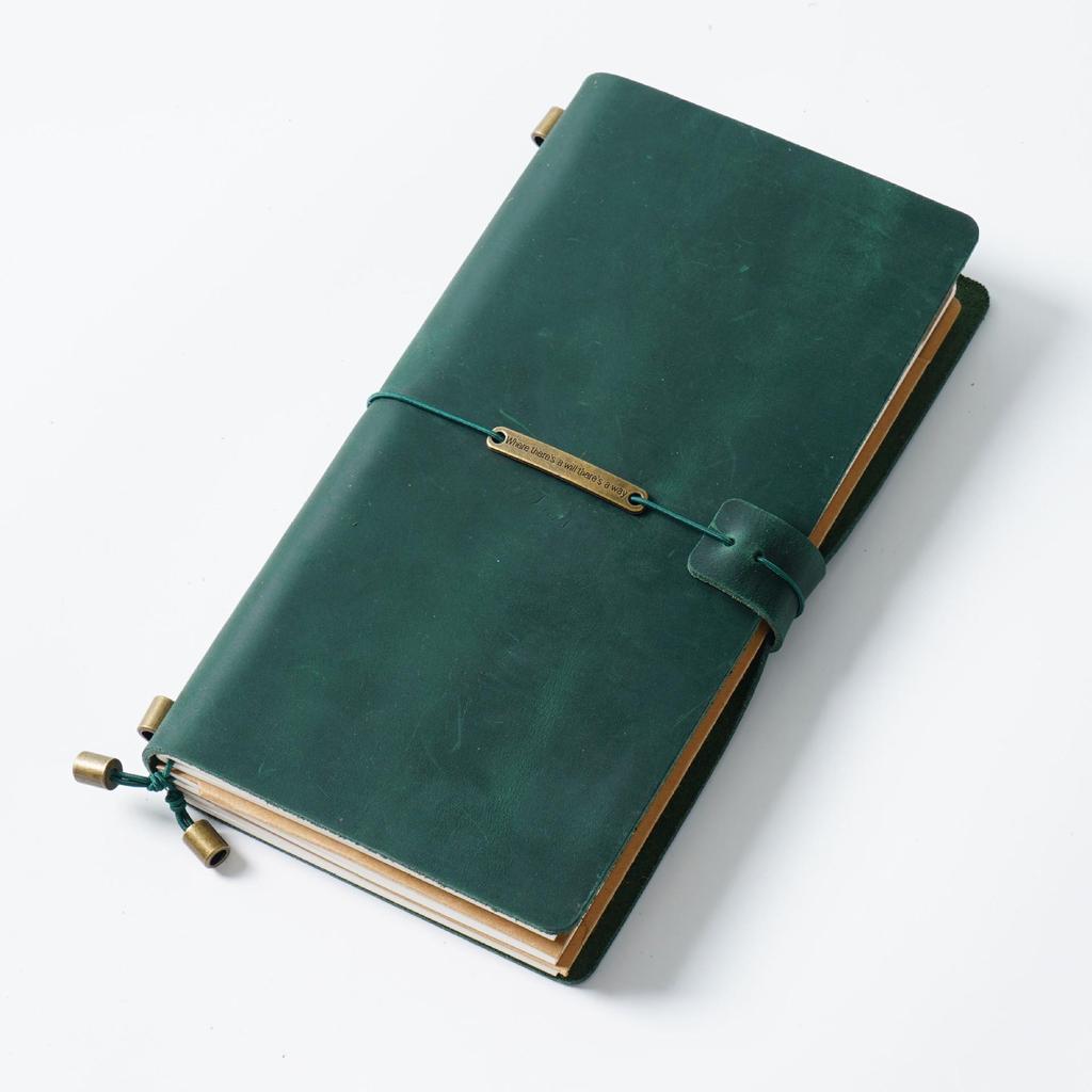 Cuaderno de Cuero Genuino TN Vintage - Diario y Bloc de Notas de Cuero Vacuno Crazy Horse Hecho a Mano En Stock