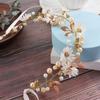 Gold Leaf Pearl Daisy Flower Garlands Hairband Tiaras Headband