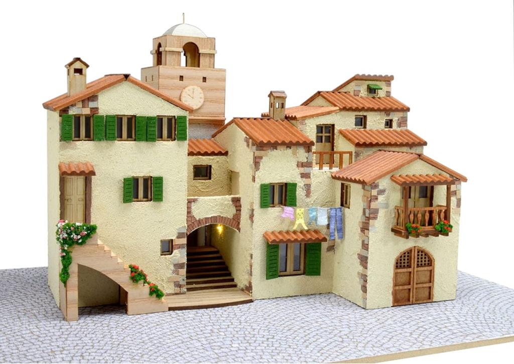 Woody Joe 1/87 European Streets Series, Italy, Wooden Model Assembly Kit