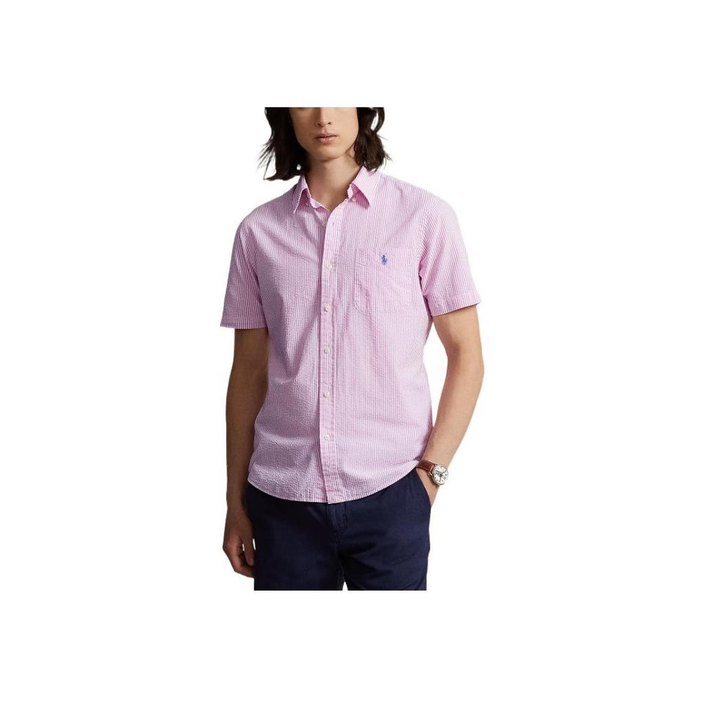 Polo Ralph Lauren Ss23 Pony Embroidered Single-Breasted Shirt Men Shirts Pink MNPOWOV1N820598-650