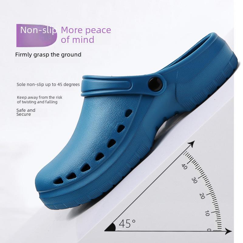 Operating Room Non-Slip Soft Bottom Clogs: Durable Baotou Shoes for Doctors, Nurses, and Cleanroom Labs