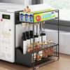 Refrigerator Magnetic Shelf,Magnetic Refrigerator 3-Tier Shelf Side Storage Rack,Kitchen Shelf,Refrigerator Washer Shelf