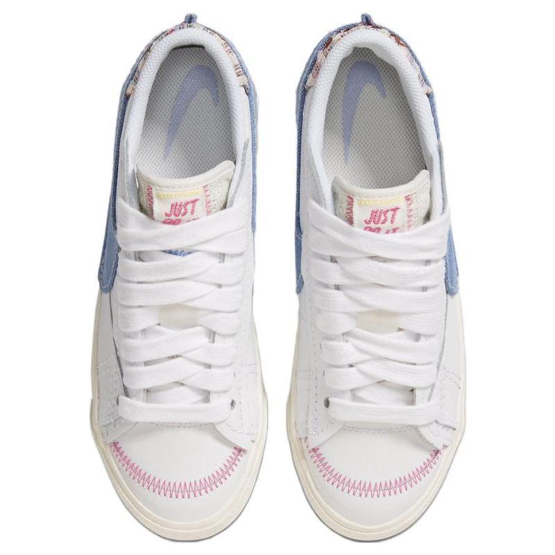 Nike Blazer Low 77 Jumbo Denim Swoosh Bouclé Damen-Sneaker Skateschuhe FJ7741-141