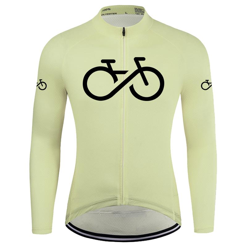 2023New Road Cycling Clothing Spring and Autumn Sunscreen Round Neck Shirt Mountain Bike Long-sleeved Breathable Top Cycling Quick-drying Sportswear